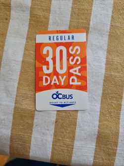 New OCTA Bus Pass 30 day