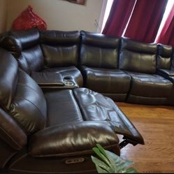 Power Reclining Sectional Couch
