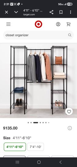 Closet organizer, wire shelving  metal