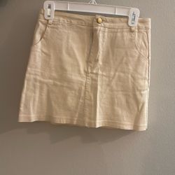 Ivory Denim Jean Skirt (from Korea)