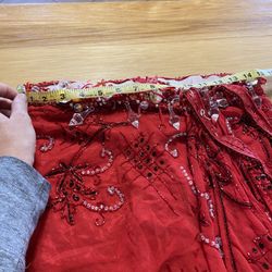 Red Beaded Bellydance Costume 