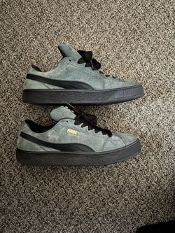 gray puma suede