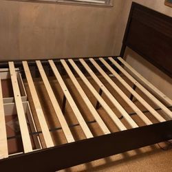 Queen Size Bed Frame With 2 Drawers 