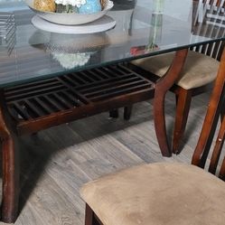 Heavy Glass Table And Chairs $60 OBO