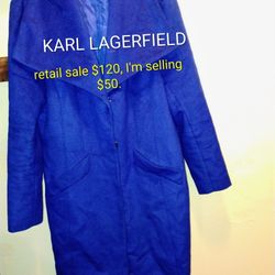 KARL LAGERFIELD woman med. wool blend coat