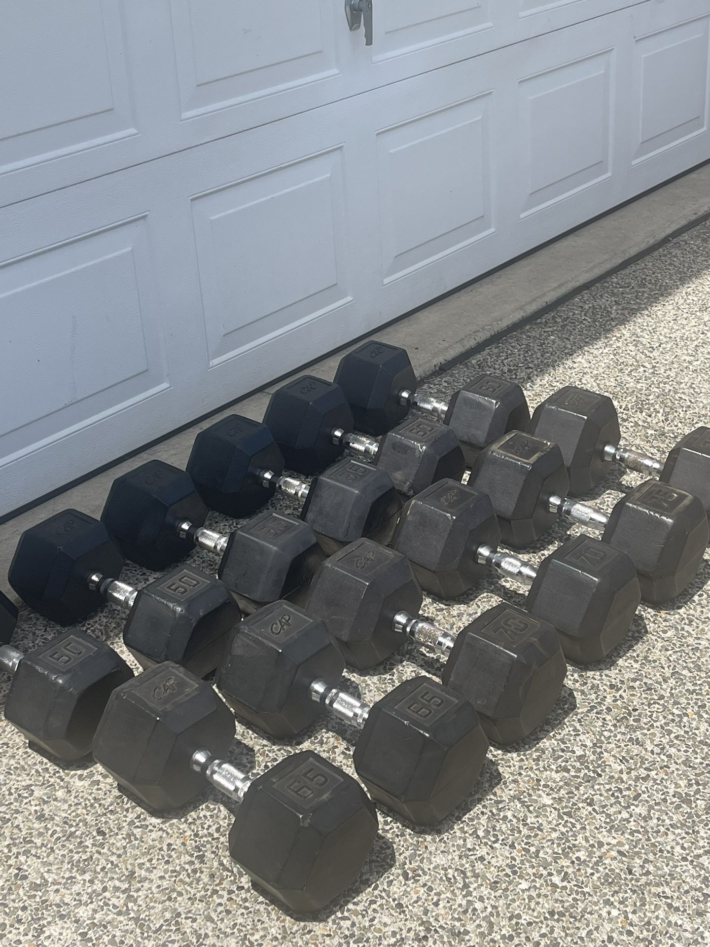 Rubber dumbbells