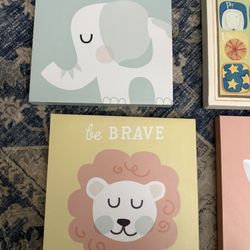 Set OF 4 Canvas Children’s Pictures