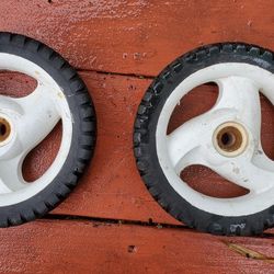 2 Lawnmower Wheels Great Condition 