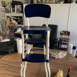 L.A. Rams or Dodgers. Vintage Cosco stepstool totally refurbished,