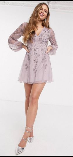 ASOS embellished lilac dress