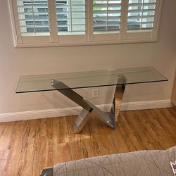 Glass Console Table for Entryway.