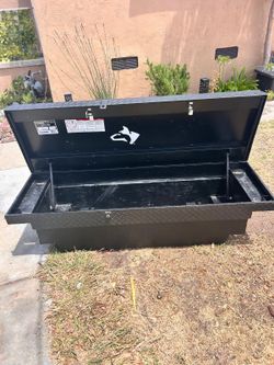 Husky 62" Black Aluminum Truck Bed Tool Box – Fits Tacoma & Mid-Size Trucks