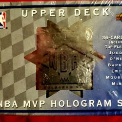 92 UPPER DECK FACTORY SET OF NBA MVP HOLOGRAM SET WITH MICHAEL JORDAN