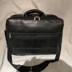 Targus Leather Laptop Briefcase With Shoulder Strap