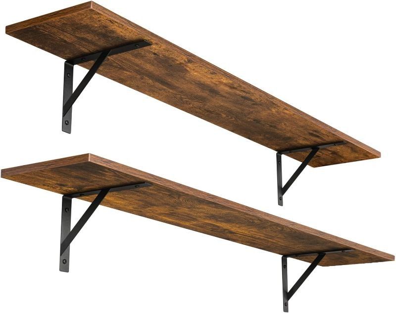 Wall Shelves, 47.3Inch Wall Mounted Shelves Set of 2