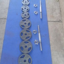 Adjuntable Dumbbell Cast Weight Set 40lbs. Total.brand New In Box