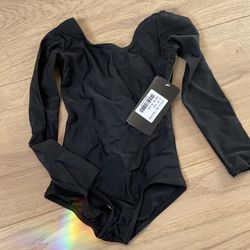 New Black Long Sleeve Kids leotard