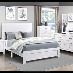 WOW!!! Limited Time Queen Bed Frame, Dresser, Mirror, Nightstand, Queen Foundation And 10” Mattress $999