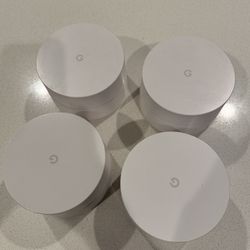 Google Mesh Wifi 4 Pack Used 
