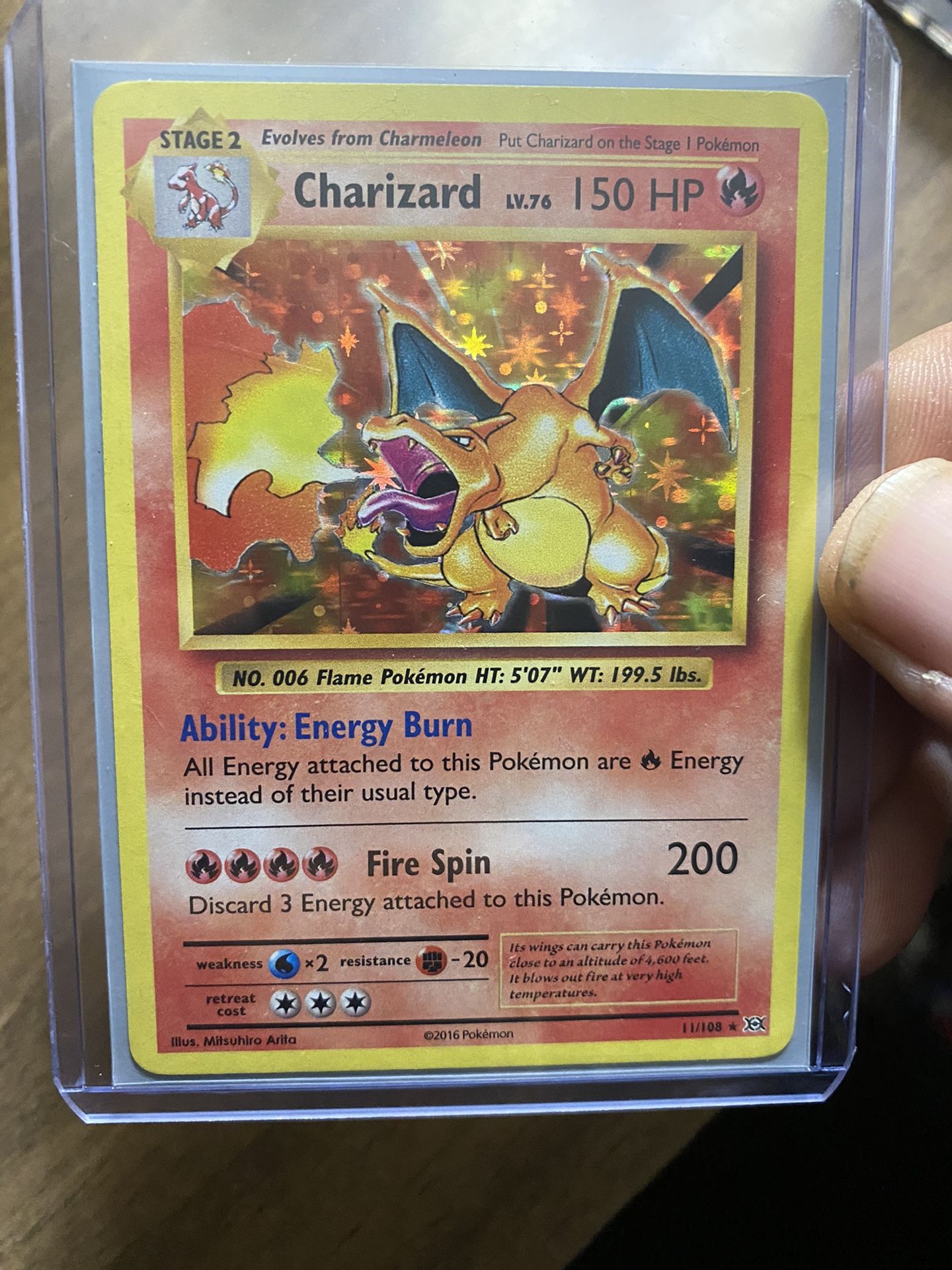 2016 Charizard Evolution Pokémon Card 11/108