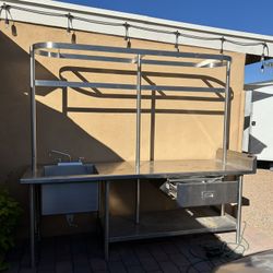 Mesa Con Sink De Acero Inoxidable 