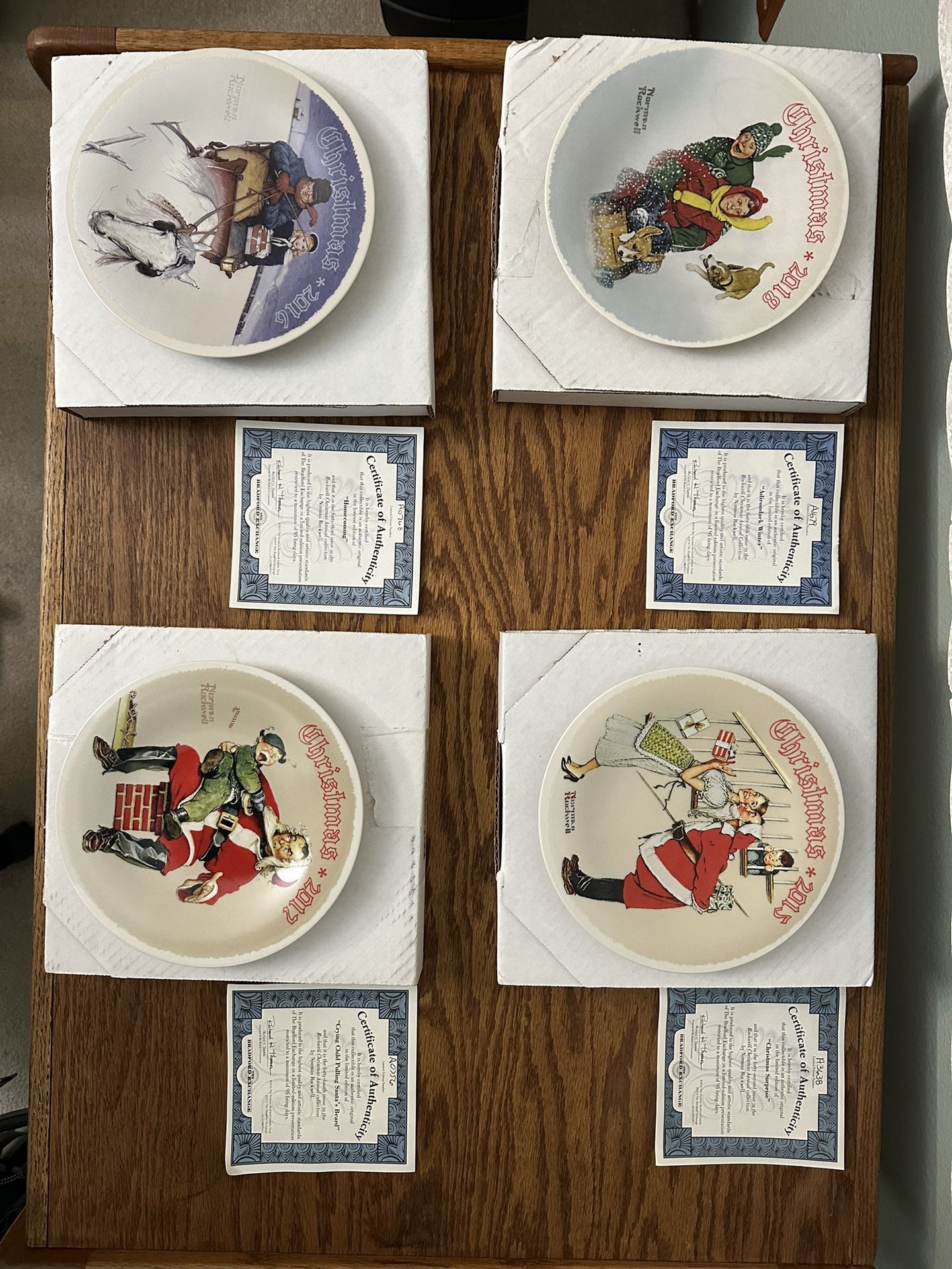 Norman Rockwell Christmas Collectible Plates