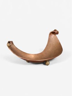 Mid-Century Mexican Modernist Footed Copper Tray by Los Castillos, c.1960's - Delivery Available