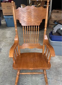 Wooden rocking chair