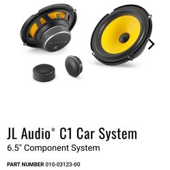 JL audio C1 6.5” speakers (coaxial & component)
