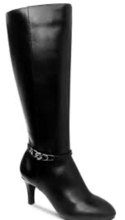 Hanna Faux Leather Knee - High Boots