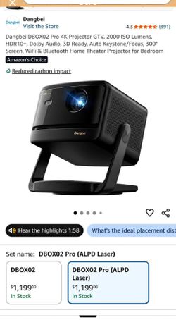 Dangbei DBOX02 Pro 4K Laser Projector