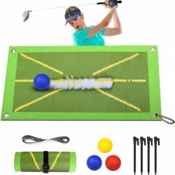 BRAND NEW IN BOX Chipping Golf Practice Mats,Golf Game Mat Stick Chip Game with 16 Golf Balls, Golf Hitting Mats Game 