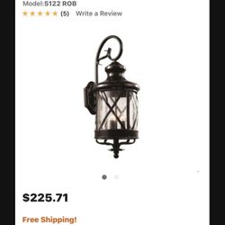 Outdoor wall lighting /W11” H 30.25” E14” NEW