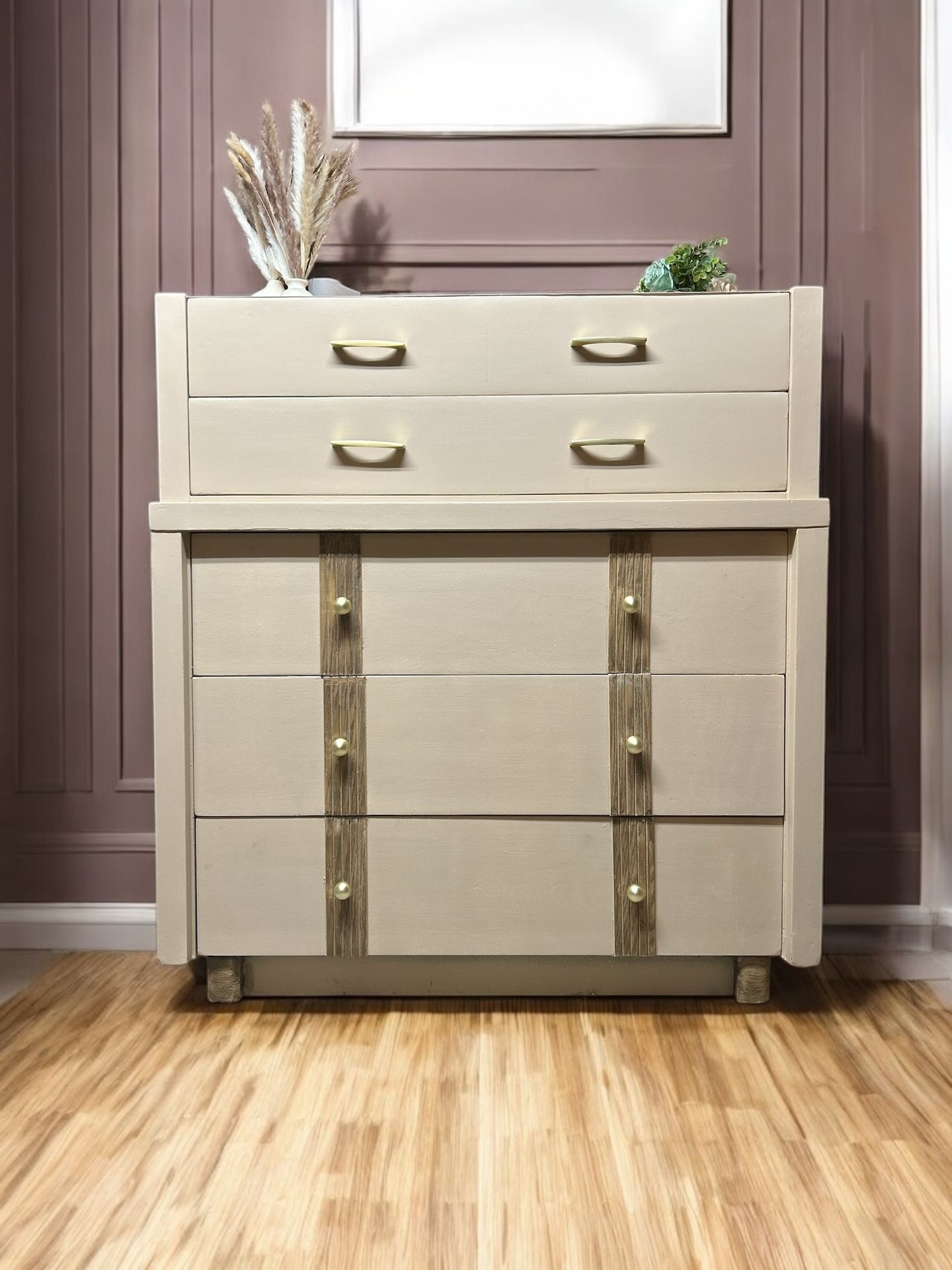 Refinished MCM Tallboy Dresser