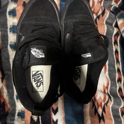 Vans knu platform all back shoes size 7