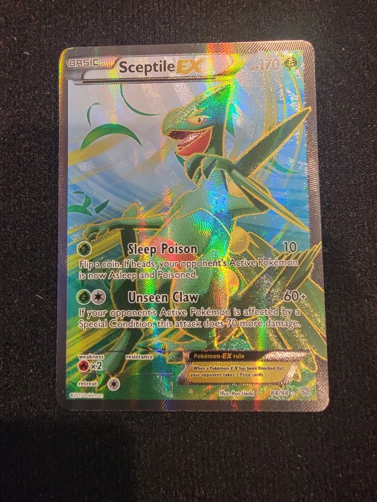 Pokemon Card - Sceptile EX XY Ancient Origins 84/98 Ultra Rare Full Art - LP/NM