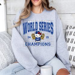 Hello Kitty Dodgers, Los Angeles, Back To Back, Crewneck, Custom Shirts, Custom Apparel 
