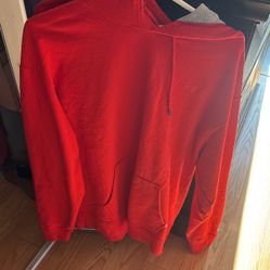 Red champion hoodie 