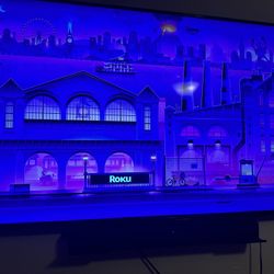75” Samsung TV With a Roku Soundbar And Subwoofer