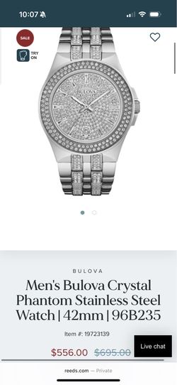 Men's Bulova Crystal Phantom Stainless Steel Watch | 42mm