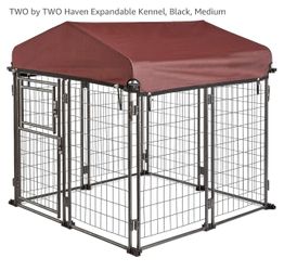 Expandable Kennel, Black, Medium