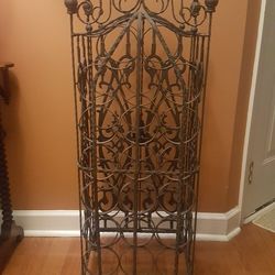 Vintage Wrought Iron Wine Rack