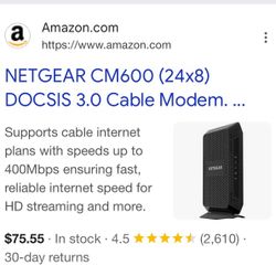 Netgear CM600 Cable Modem