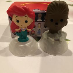 McDonald’s Disney 100 Anniversary Celebration Ariel And Chewbacca Figurines 