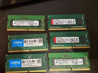 4GB DDR4 SODIMM Laptop RAM Sticks – Lot of 6