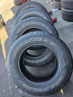 I Am Selling This Set Of Tires GOOD Y YEAR WRANGLER ALL TERRAIN ADVENTURERE 265/65/18" 80%