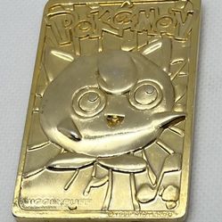 1999 Burger King Jigglypuff 23K Gold-Plated Pokemon Card