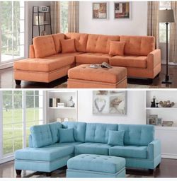 Sectional with Ottoman set