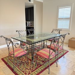 Glass Dinning Table with chairs