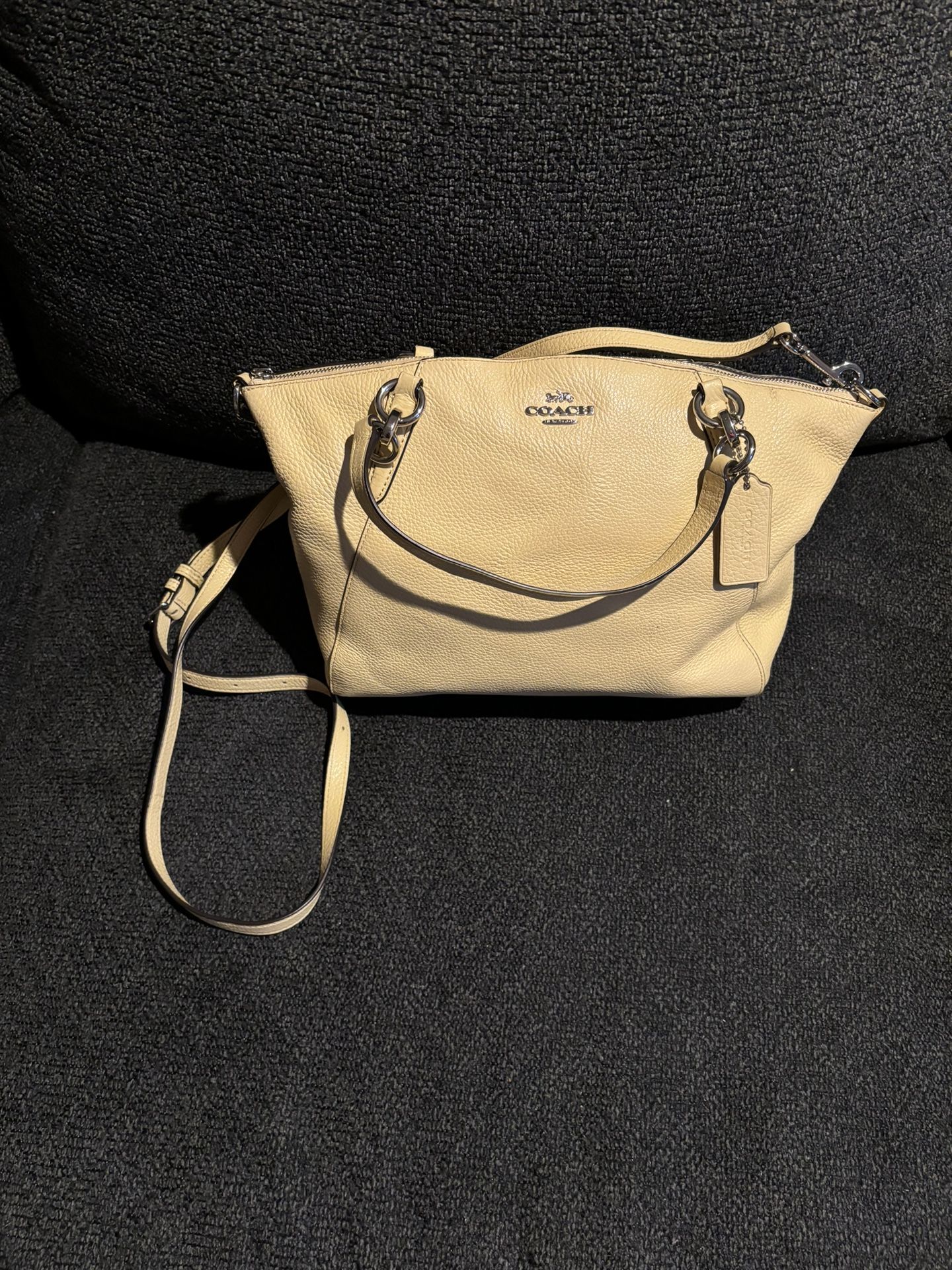 Coach Light Yellow leather Bag